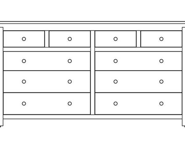 Hudson Limited 10-Drawer Dresser