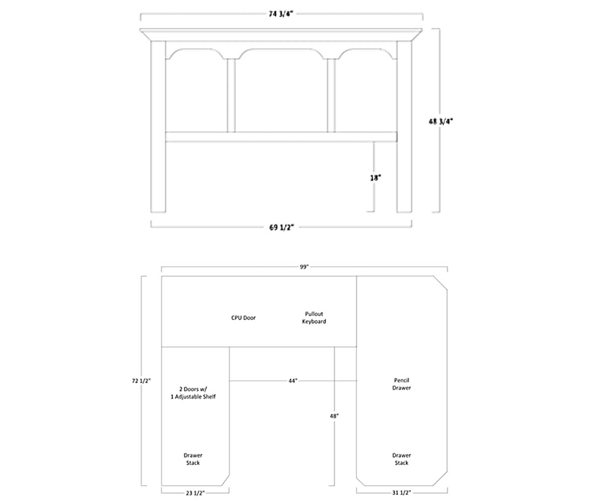 Lexington Desk and Hutch - Image 2