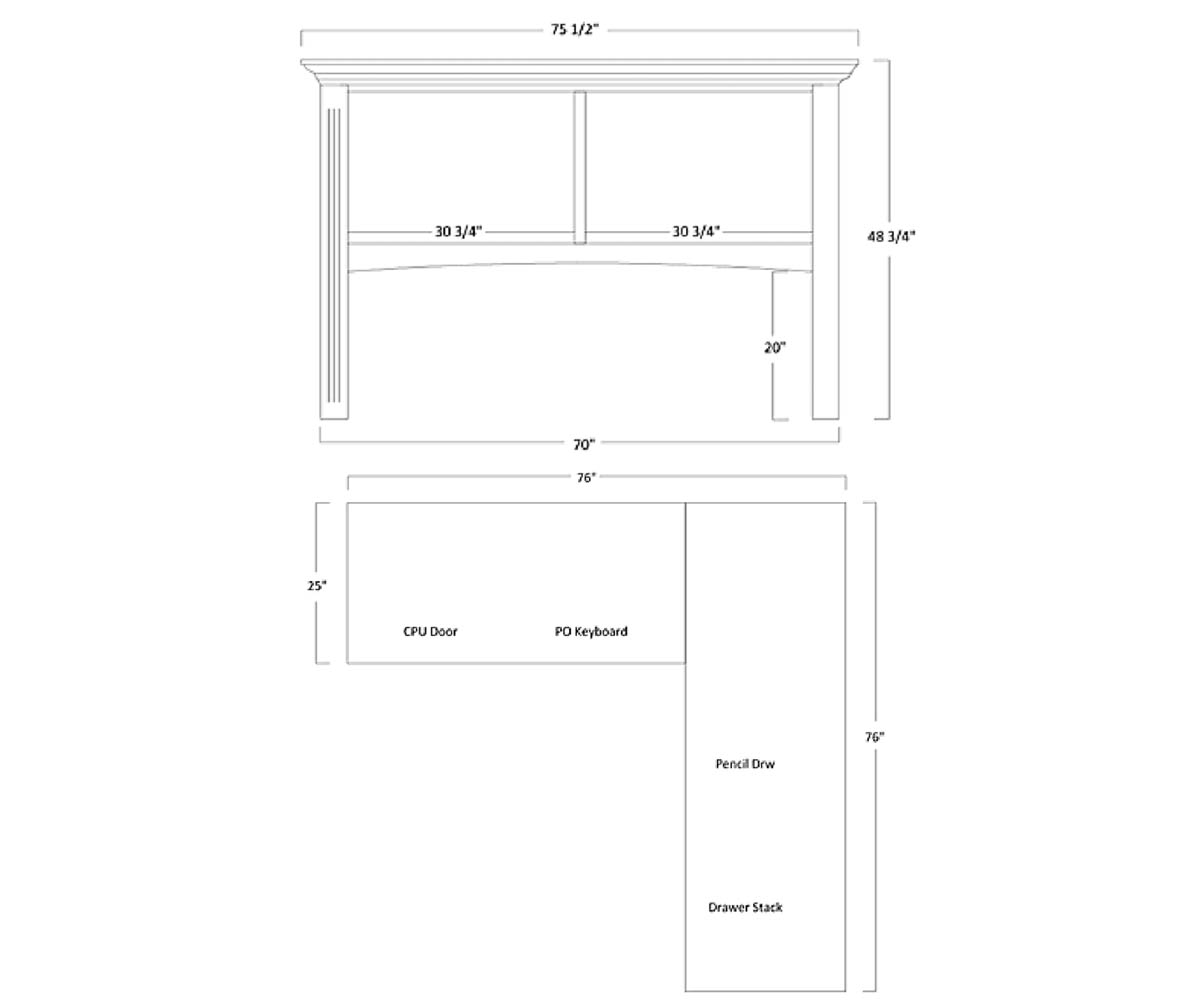 Signature Corner Desk and Hutch - Image 3