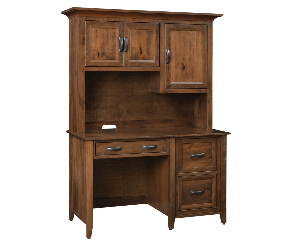 Ventura Single Pedestal Desk With Hutch