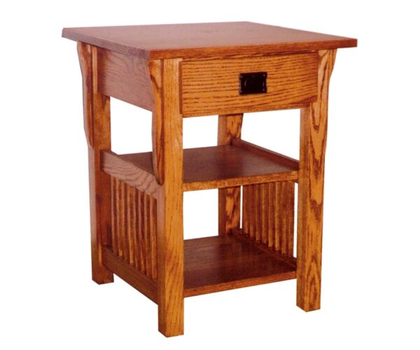 Prairie Mission Lamp Table With Drawer