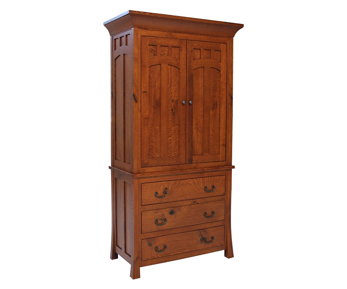 Bridgeport Mission 3 Drawer Armoire