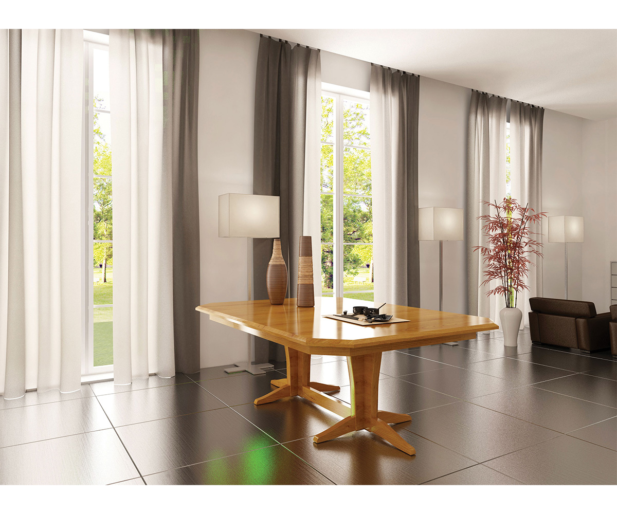 Vintage Double Pedestal Table - Image 2