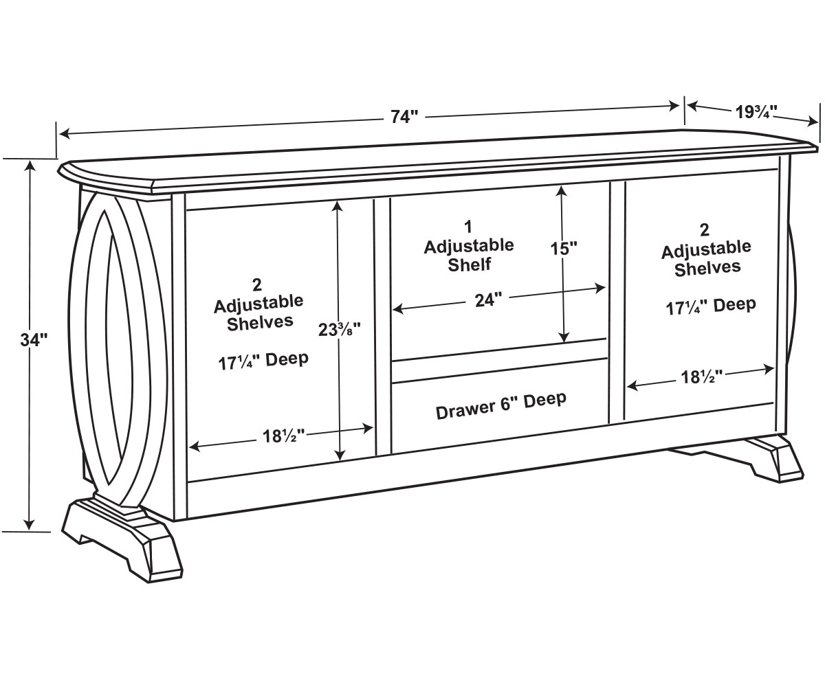 Saratoga Media Stand - Image 2