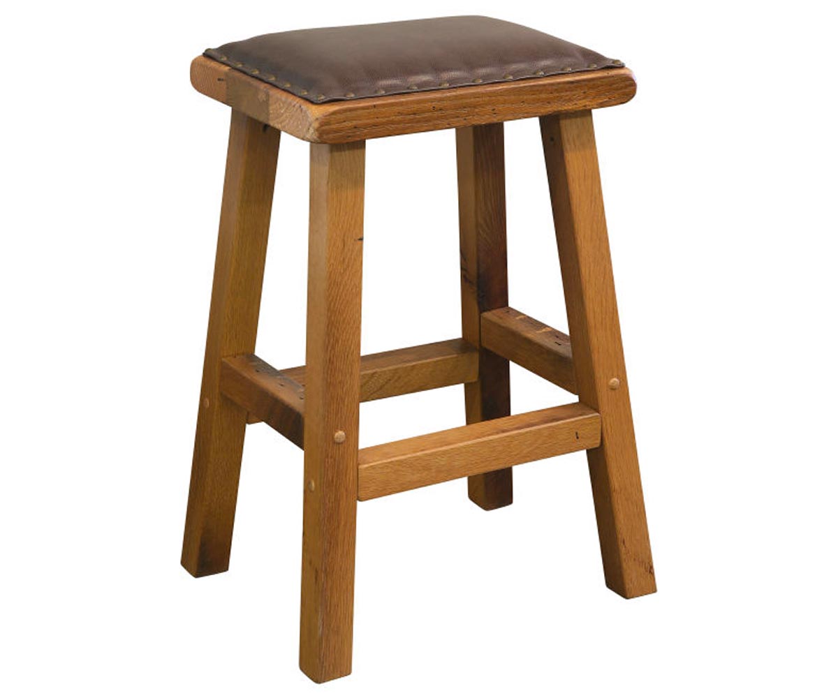 Bar Stool with Leather Seat