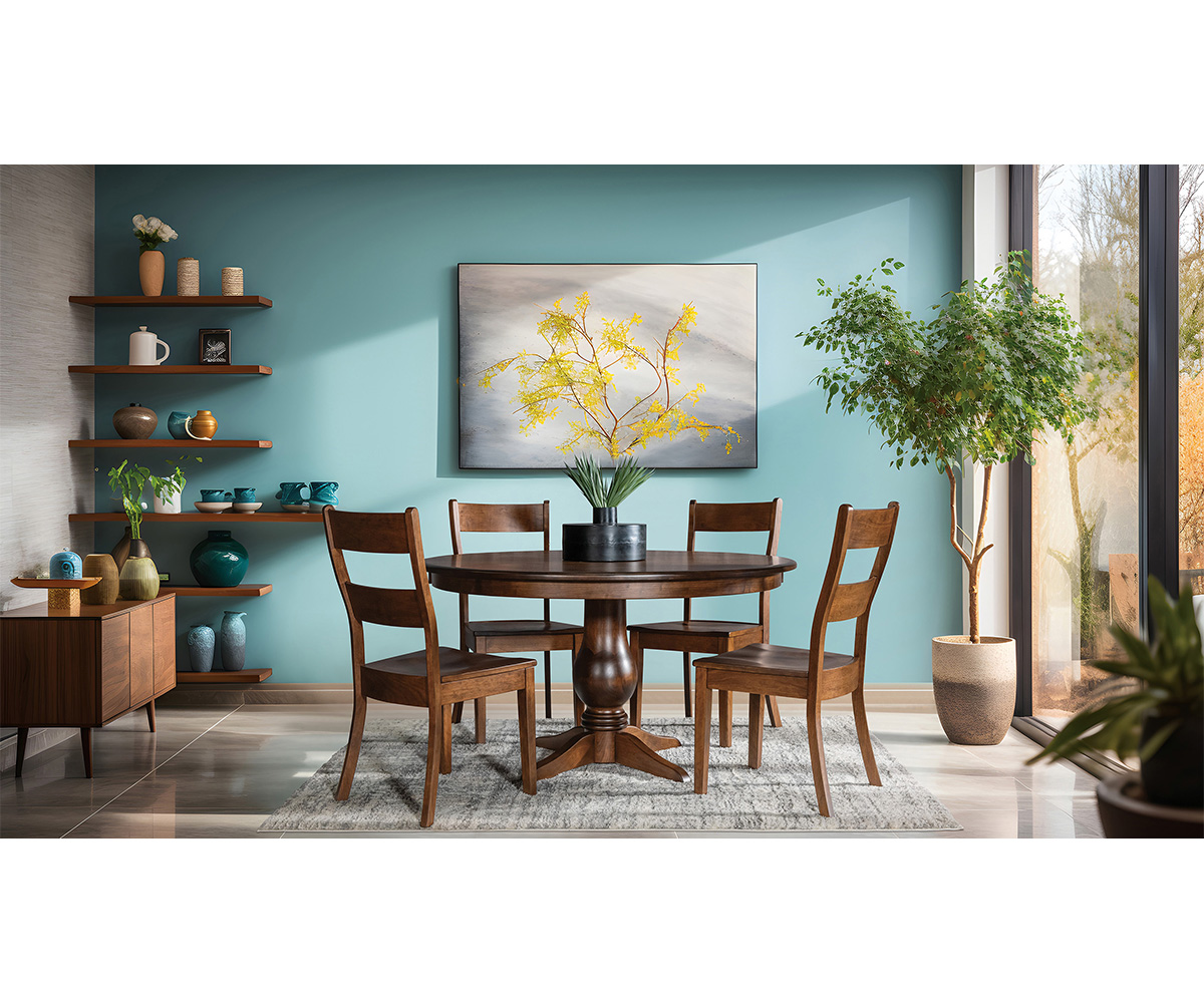 Auburn Single Pedestal Table Collection - Image 2