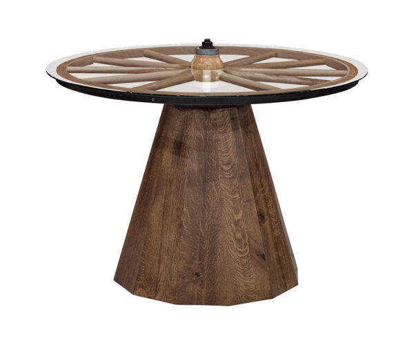 Lebanon Single Pedestal Table with Wheel