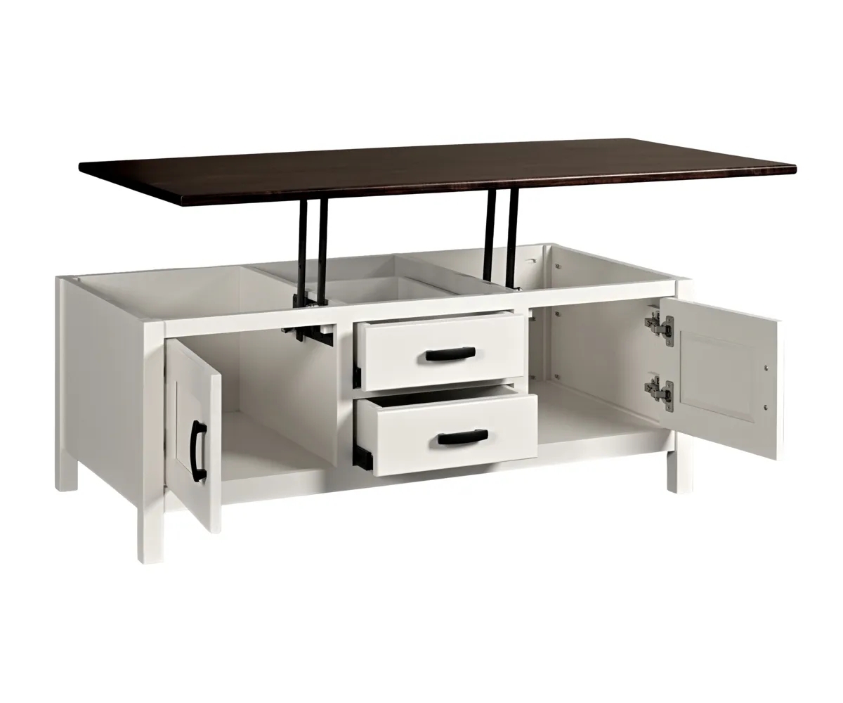 Cranberry Enclosed Lift Top Coffee Table - Image 2